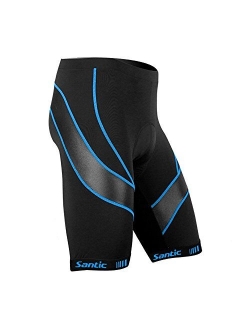 Santic Men's Cycling Shorts Biking Bicycle Bike Pants Half Pants 3D Coolmax Padded Bike Shorts