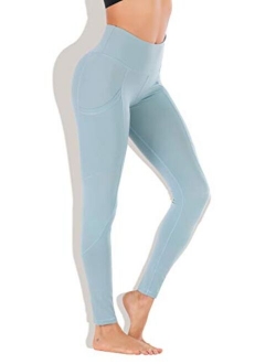 Chisportate High Waist Yoga Pants, Tummy Control Workout Pants for Women Super Soft Capri Leggings