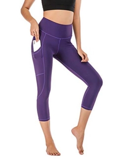 Chisportate High Waist Yoga Pants, Tummy Control Workout Pants for Women Super Soft Capri Leggings