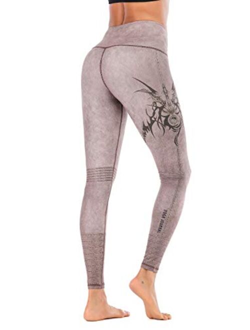 Chisportate High Waist Yoga Pants, Tummy Control Workout Pants for Women Super Soft Capri Leggings