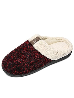 Womens Memory Foam House Slippers Plush Fleece Indoor Outdoor Slippers