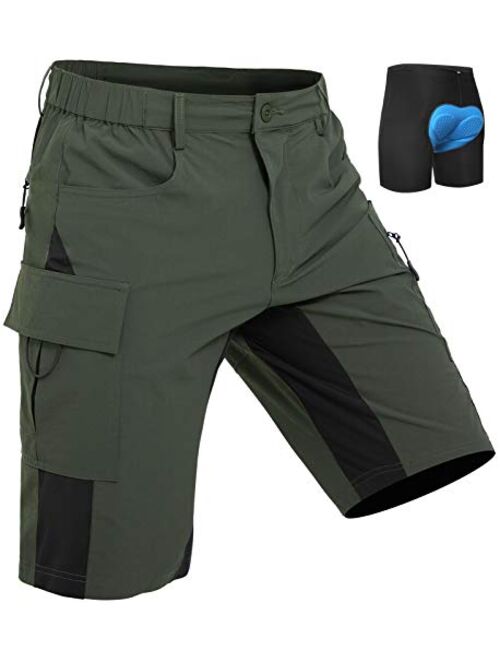 Wespornow Men-Padded-MTB-Shorts Mountain-Bike-Shorts