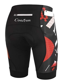 COOrun Men's Cycling Shorts Breathable Padded Mountain Bike Pants Tight-Fit