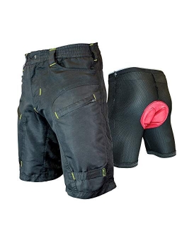 Urban Cycling Apparel The Single Tracker-Mountain Bike Cargo Shorts, with G-Tex Padded Undershorts