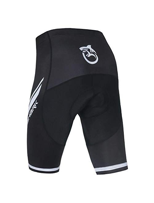 Queshark Men's Bicycle Riding Pants Cycling Shorts Padded Bike Biking Clothes Cycle Wear Tights