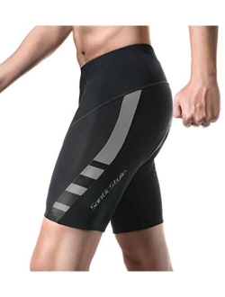 Santic Cycling Men's Shorts 4D Padded Bicycle Riding Pants Bike Shorts Quick-Dry Half Pants