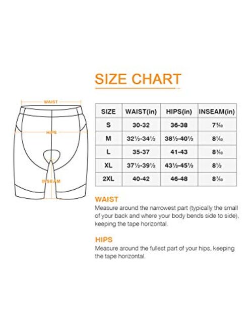 Naviskin Men's Cycling Shorts 3D Padded Bike Biking Shorts Quick Dry Cycle Tights UPF 50+