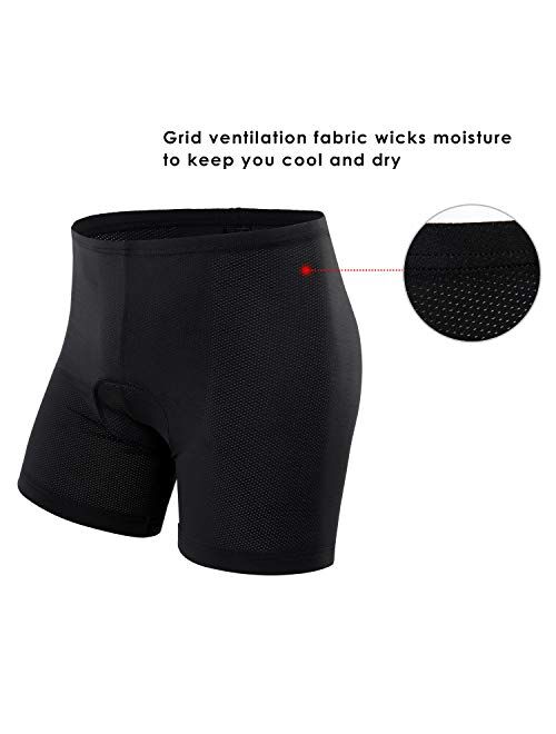 Ohuhu Men's 3D Padded Bicycle Cycling Underwear Shorts