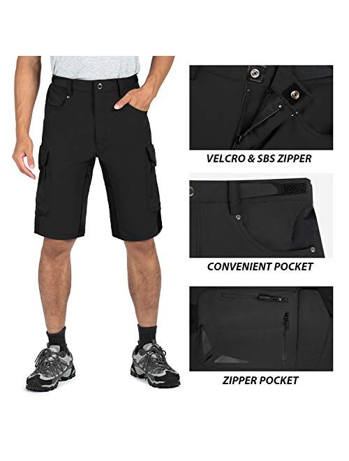 Cycorld Mens-Mountain-Biking-Shorts-Padded-Bike-MTB-Shorts Loose Fit Cycling Baggy Lightweight Pants with Zip Pockets