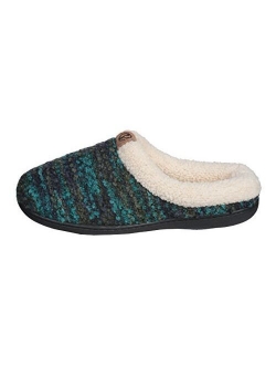 Roxoni Womens Knitted Fleece Lined Clog Slippers Warm House Shoe