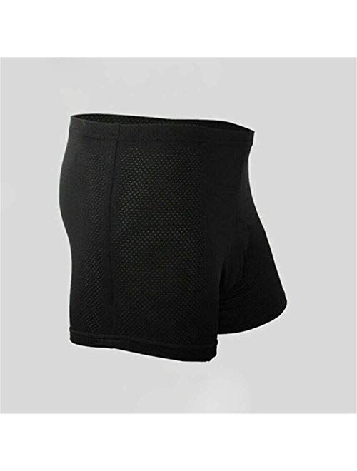 DIYARTS Cycling Underwear, Men's 3D Anti-Slip Breathable Padded Bike MTB Liner Mountain Shorts with Soft Gel Pad Black