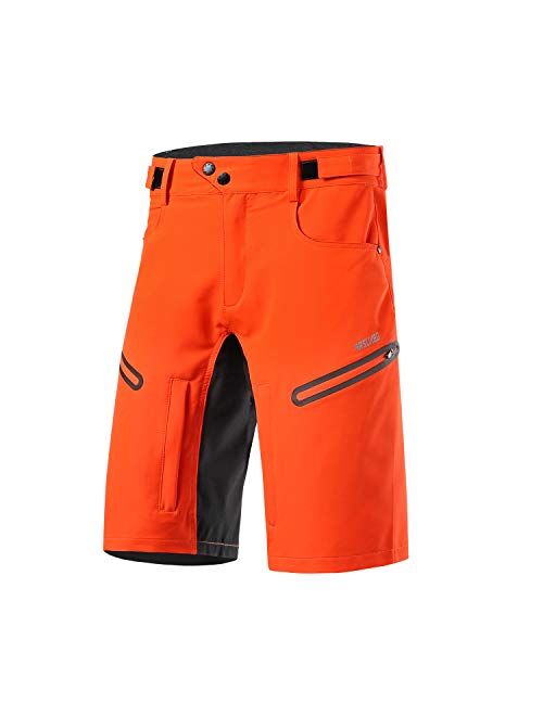 ARSUXEO Mens Bike Shorts,Cycling Shorts,Mountain Bike Shorts MTB Shorts Loose Fit with Moisture-Wicking Waistband