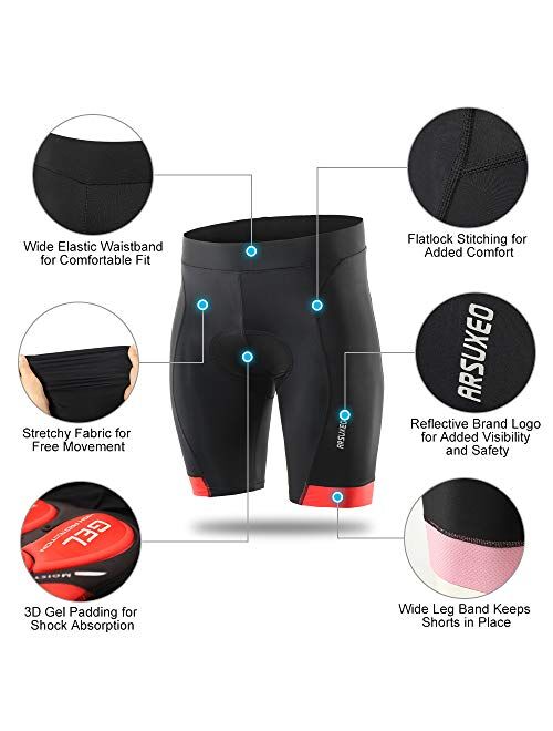 Lixada Men's Cycling Shorts Quick Dry Breathable Gel Padded Bike Riding Compression Shorts Tights