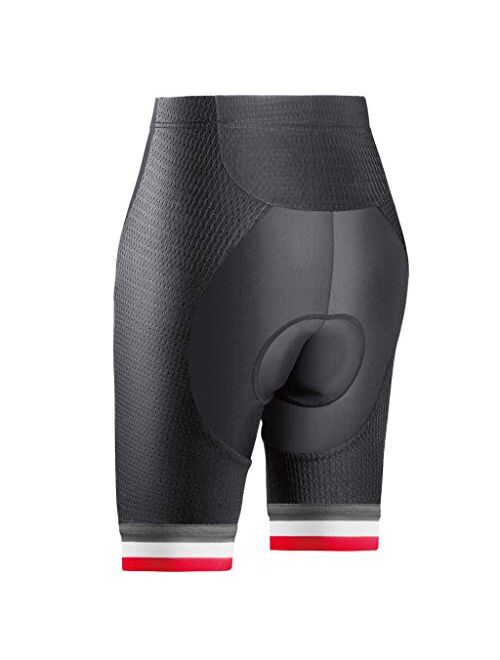 CEROTIPOLAR Men's Pro High Waist Compression Cycling Shorts, Bike Shorts Italian Chamois Padded UPF50+