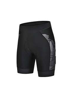 DEALYORK Men's Cycling Shorts Padded with Pockets, Bicycle Riding Bike Shorts Quick-Dry Men Half Pants