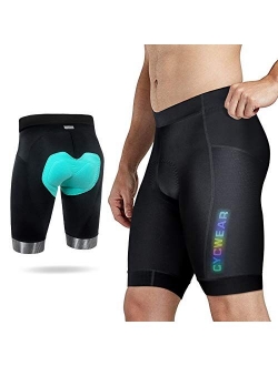 CYCWEAR Men's Bike Shorts 4D Coolmax Padded Cycling Shorts Tight Bicycle Shorts, Breathable and Absorbent, Quick-Dry