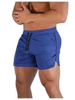 FLYFIREFLY Men's Gym Workout Shorts Running Lightweight Athletic Short Pants Bodybuilding Training