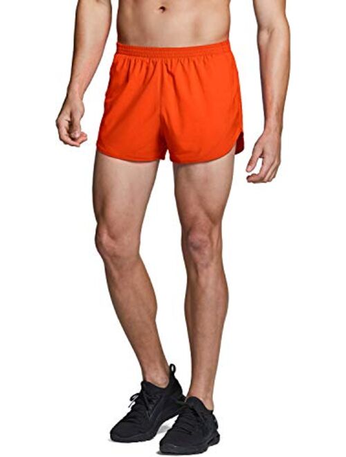 TSLA Men's Active Running Shorts, 3 Inch Quick Dry Mesh Jogging Workout Shorts, Gym Athletic Marathon Shorts with Pockets