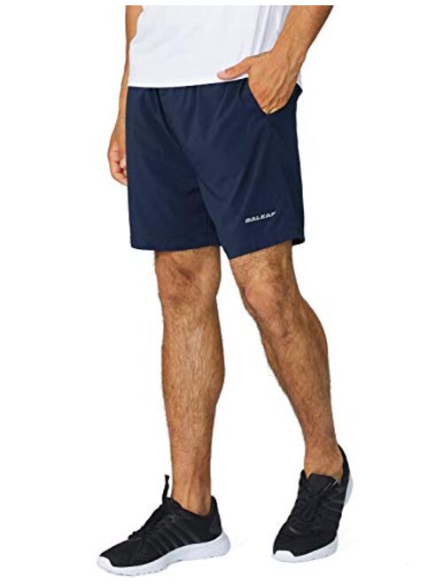 BALEAF Men's 5 Inches Running Athletic Shorts Zipper Pocket