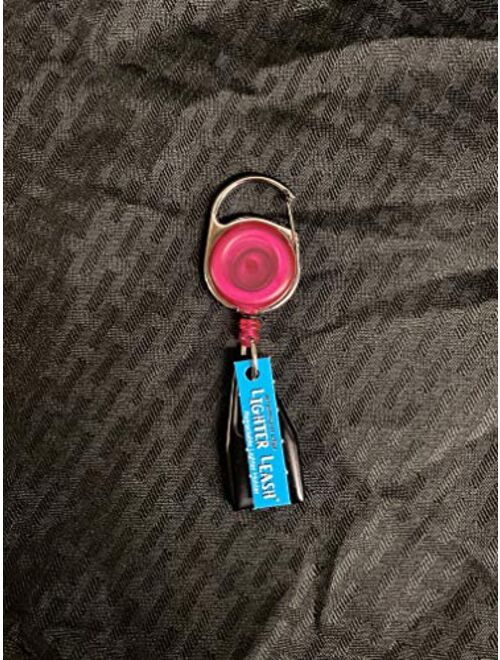 Premium Lighter Leash Retractable Keychain Clip (Pink)