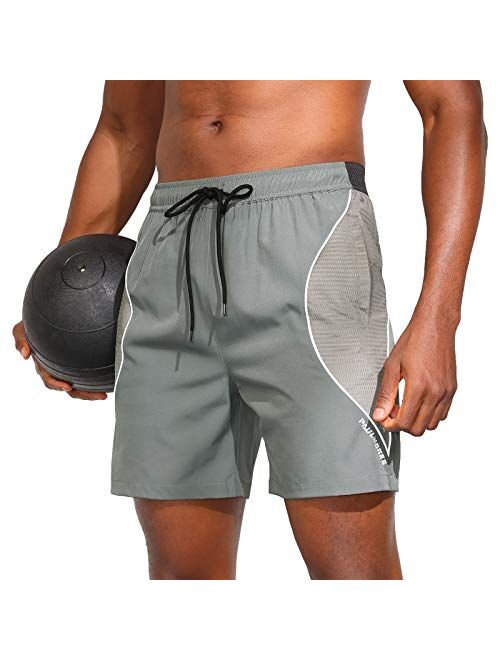 PJ PAUL JONES Men's Mesh Running Shorts Quick Dry Gym Workout Athletic Shorts with Pockets