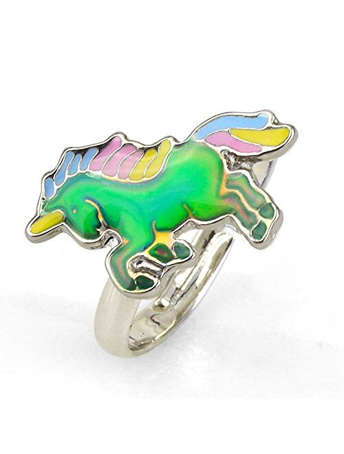 Fun Jewels Fairy Tale Cute Unicorn Color Change Mood Ring for Girls Size Adjustable