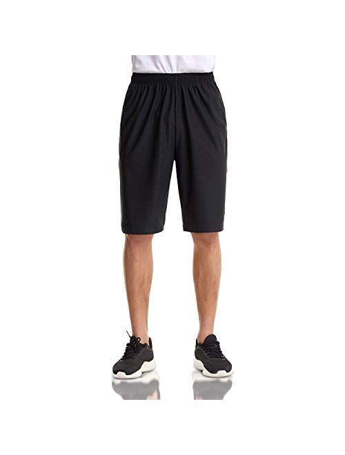 DAYOUNG Men's 9"/10" Inseam Workout Running Shorts Quick Dry Athletic Shorts