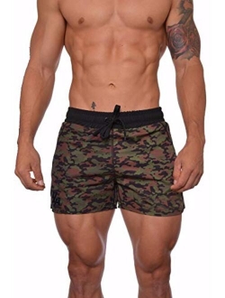 YoungLA Men's Bodybuilding Gym Running Shorts 101