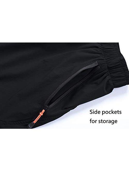 EZRUN Mens 7 Inches Lightweight Qiuck Dry Running Shorts Workout Shorts UPF 50+ DWR Hiking Shorts with Zipper Pockets