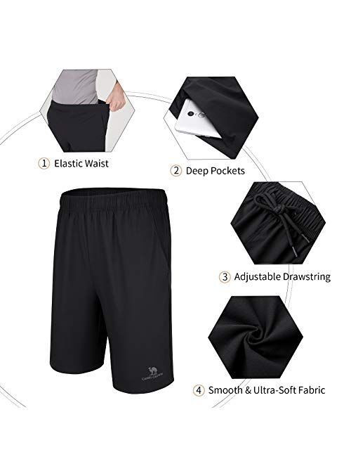 CAMELSPORTS Men’s Shorts 2-Pack Athletic Quick Dry Shorts Gym Running Shorts with Pockets