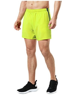 TSLA Men's Active Running Shorts, Training Exercise Workout Shorts, Quick Dry Gym Athletic Shorts with Pockets