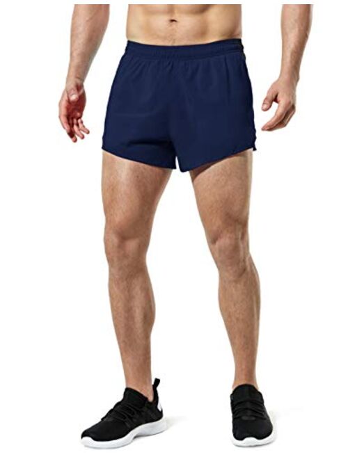 TSLA Men's Active Running Shorts, Training Exercise Workout Shorts, Quick Dry Gym Athletic Shorts with Pockets