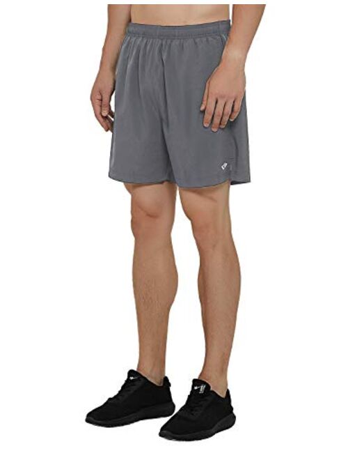 GGK Mens 5 Inch Running Shorts Lightweight Quick Dry Athletic Shorts for Workout Gym Training with Back Zipper Pockets