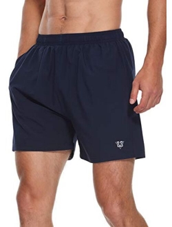 Susclude Men's Running Workout Shorts Summer Quick Dry Lightweight Athletic Sports Training Shorts with Zipper Pocket