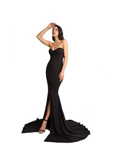 Off Shoulder Thigh High Slit Long Prom Party Dress Evening Gown