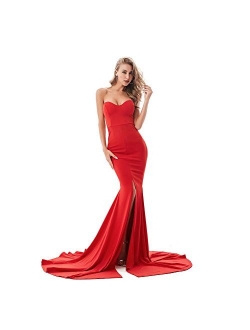 Off Shoulder Thigh High Slit Long Prom Party Dress Evening Gown