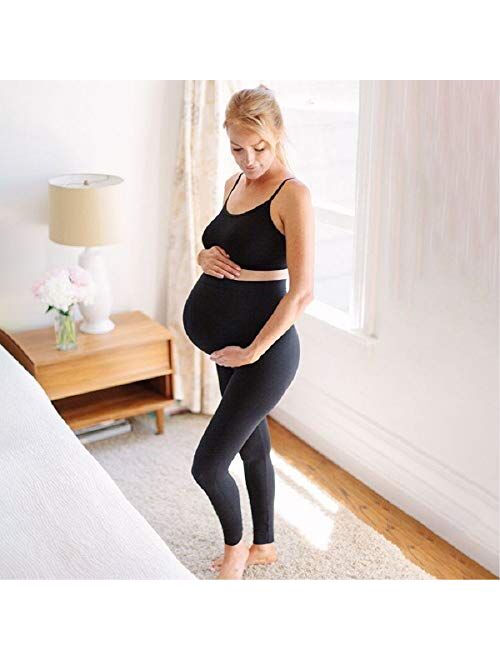 Aoliks Maternity Leggings Over The Belly (2021 New)- Non See Through Pregnancy Workout Yoga Pants