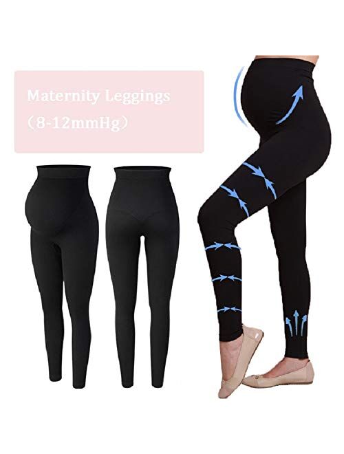 Aoliks Maternity Leggings Over The Belly (2021 New)- Non See Through Pregnancy Workout Yoga Pants