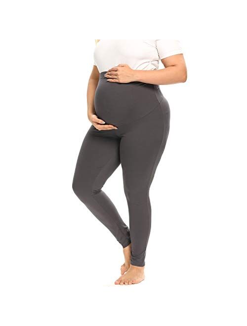 CGM Maternity Leggings over the Belly Maternity Yoga Pants Pregnancy Leggings for Mother Full Length Fit