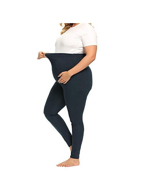 CGM Maternity Leggings over the Belly Maternity Yoga Pants Pregnancy Leggings for Mother Full Length Fit