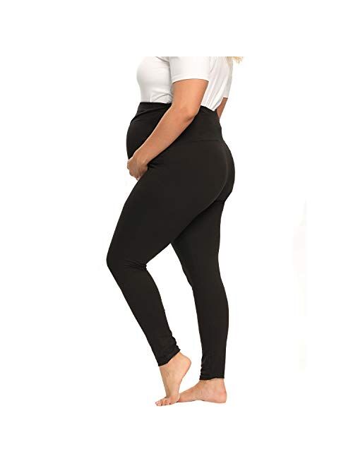 CGM Maternity Leggings over the Belly Maternity Yoga Pants Pregnancy Leggings for Mother Full Length Fit