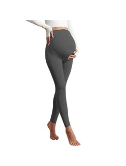 CTHH Non-See Thru Maternity Compression Leggings for Women, Pregnancy Active Wear Joggers Yoga Pants