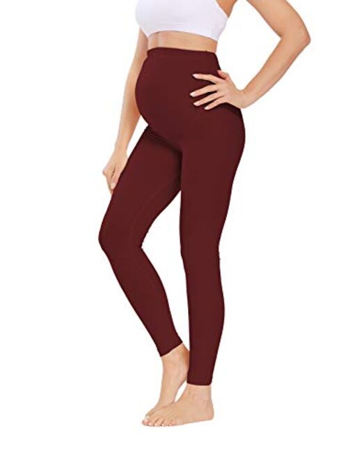 Foucome Women's Maternity Leggings Over The Belly Pregnancy Active Workout Yoga Tights Pants