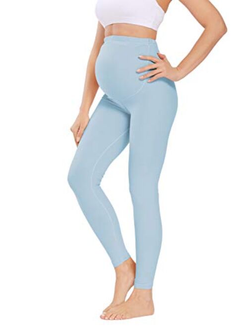 Foucome Women's Maternity Leggings Over The Belly Pregnancy Active Workout Yoga Tights Pants