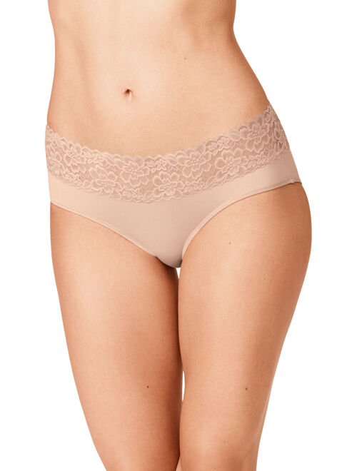 Blissful Benefits by Warner's Women's Ultra-Soft Hipster Full Coverage Panties with Lace, 3-Pack