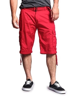 G-Style USA Men's Ripstop Belted Cargo Shorts