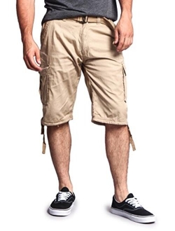 G-Style USA Men's Ripstop Belted Cargo Shorts