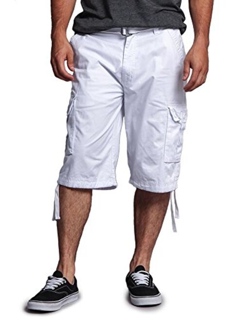 G-Style USA Men's Ripstop Belted Cargo Shorts