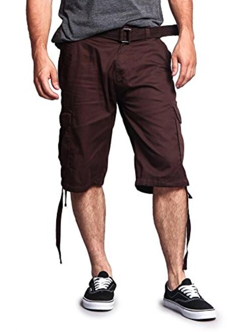 G-Style USA Men's Ripstop Belted Cargo Shorts