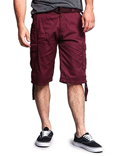 G-Style USA Men's Ripstop Belted Cargo Shorts